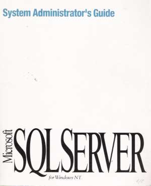 Obal knihy System administrator´s guide, Microsoft SQL Server