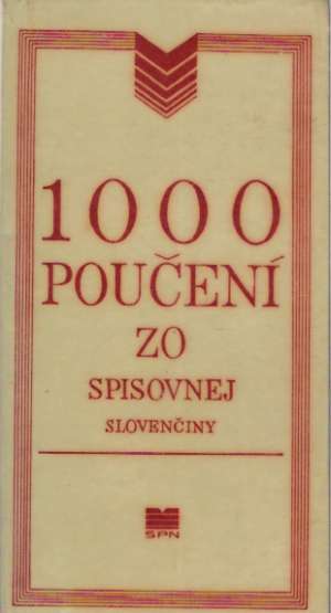 Obal knihy 1000 poučení zo spisovnej slovenčiny