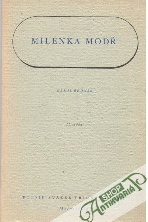 Obal knihy Milenka Modř