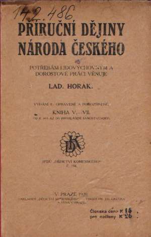 Obal knihy PŘÍRUČNÍ DĚJINY NÁRODA ČESKÉHO