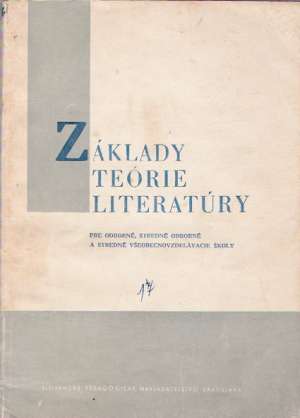 Obal knihy Základy teórie literatúry