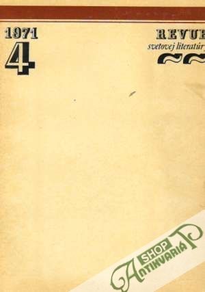 Obal knihy Revue svetovej literatúry 4/1971