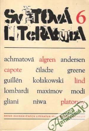 Obal knihy Světová literatura 6/1966