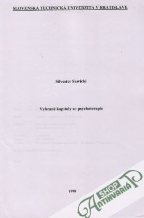 Obal knihy Vybrané kapitoly zo psychoterapie