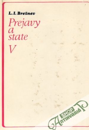 Obal knihy Prejavy a state V.
