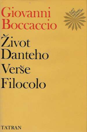 Obal knihy Život Danteho, Verše, Filocolo