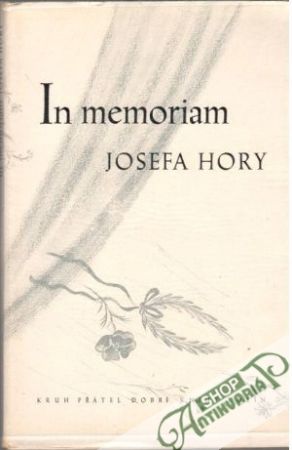 Obal knihy In memoriam Josefa Hory