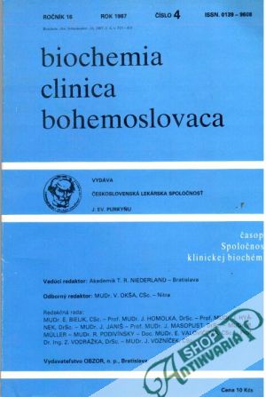 Obal knihy Biochemia clinica bohemoslovaca