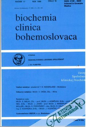 Obal knihy Biochemia clinica bohemoslovaca 5/1988