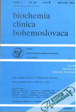 Obal knihy Biochemia clinica bohemoslovaca 6/1987
