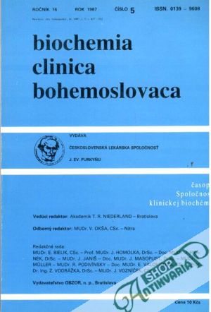 Obal knihy Biochemia clinica bohemoslovaca 5/1987