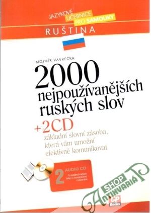 Obal knihy 2000 nejpoužívanějších ruských slov + 2CD
