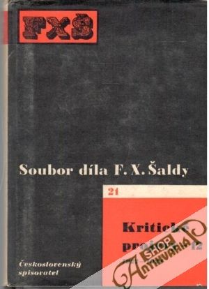 Obal knihy Kritické projevy 12 - 1922-1924