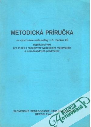 Obal knihy Metodická príručka na vyučovanie matematiky v 6. ročníku ZŠ