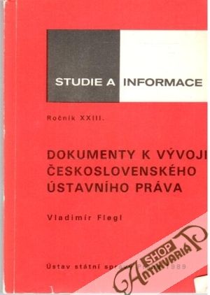 Obal knihy Dokumenty k vývoji československého ústavního práva