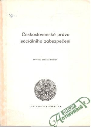 Obal knihy Československé právo sociálního zabezpečení