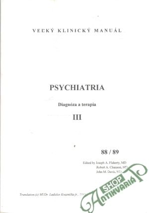 Obal knihy Psychiatria - diagnóza a terapia III.