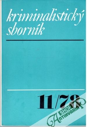 Obal knihy Kriminalistický sborník 11/1987