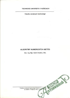 Obal knihy Algoritmy numerických metód
