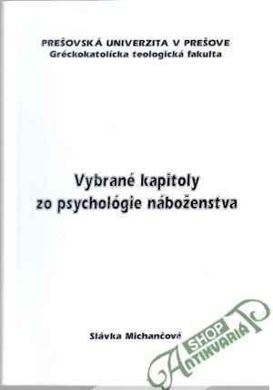 Obal knihy Vybrané kapitoly zo psychológie náboženstva