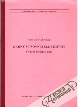 Obal knihy Dejiny spisovnej slovenčiny