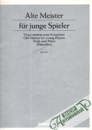 Obal knihy Alte Meister für junge Spieler Viola und Piano