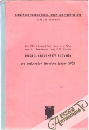 Obal knihy Rusko - Slovenský slovník pre poslucháčov Strojníckej fakulty SVŠT