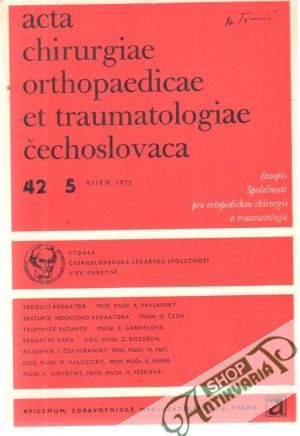 Obal knihy Acta chirurgiae orthopaedicae et traumatologiae čechoslovaca 5/1975