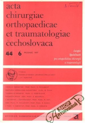 Obal knihy Acta chirurgiae orthopaedicae et traumatologiae čechoslovaca 6/1977
