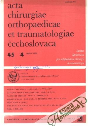 Obal knihy Acta chirurgiae orthopaedicae et traumatologiae čechoslovaca 4/1978