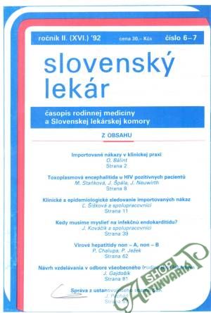 Obal knihy Slovenský lekár 6-7/92