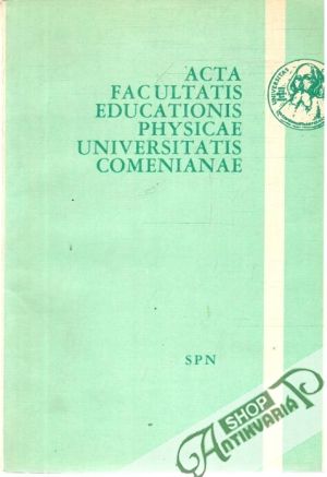 Obal knihy Acta facultatis educationis physicae UC - Publicatio XI/71