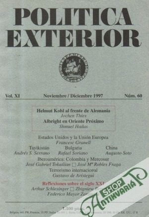 Obal knihy Politika Exterior  Noviembre/Diciembre 1997
