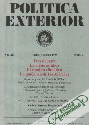 Obal knihy Politika Exterior  Enero/Febrero 1998