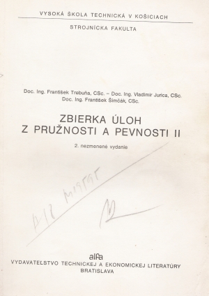 Obal knihy Zbierka úloh z pružnosti a pevnosti II.