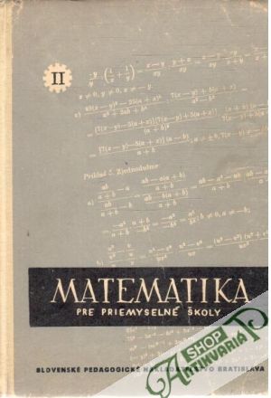 Obal knihy Matematika pre priemyselné školy II.diel