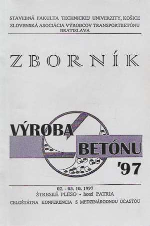 VÝROBA BETÓNU 97 - Kolektív autorov