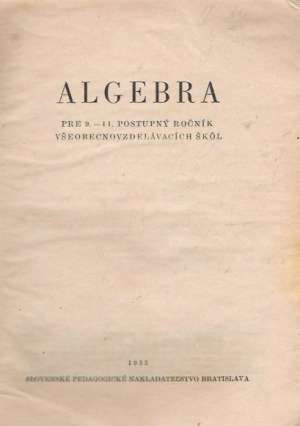 Obal knihy Algebra