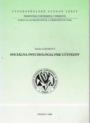 Obal knihy Sociálna psychológia pre učiteľov