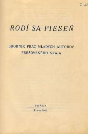 Obal knihy RODÍ SA PIESEŇ