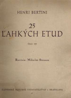 25 ĽAHKÝCH ETUD - Bertini H.