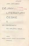 Jakubec J. - DĚJINY LITERATURY ČESKÉ II.