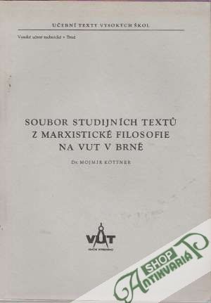 Obal knihy Soubor studijních textú z marxistické filosofie na VUT v Brně