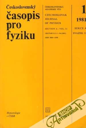 Obal knihy Československý časopis pro fyziku 1981