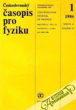 Československý časopis pro fyziku 1986 - Kolektív autorov