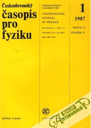 Obal knihy Československý časopis pro fyziku 1987
