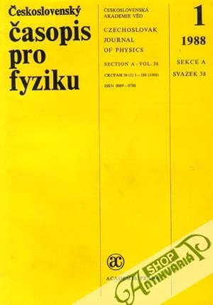 Obal knihy Československý časopis pro fyziku 1988