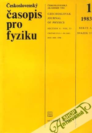 Obal knihy Československý časopis pro fyziku 1983
