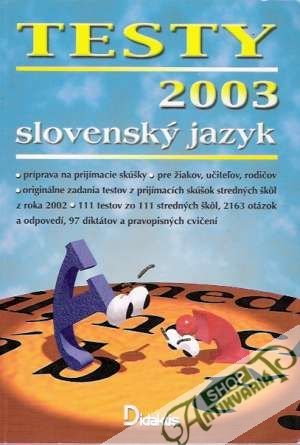 Obal knihy Testy 2003 - Slovenský jazyk