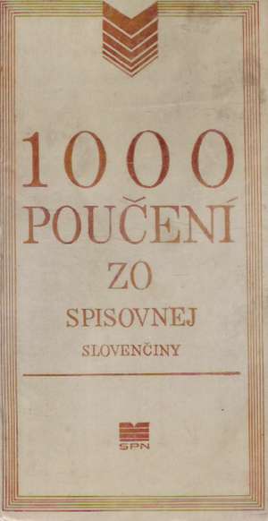 Obal knihy 1000 poučení zo spisovnej slovenčiny